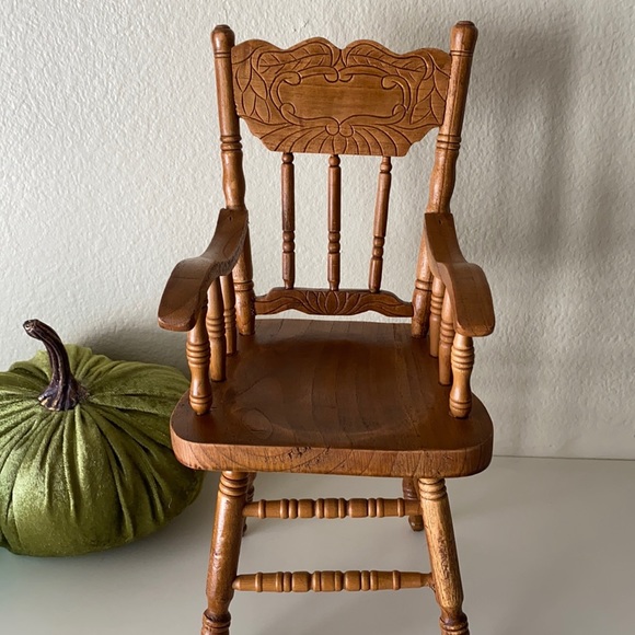 Vintage Wooden Doll Chair Plant stand